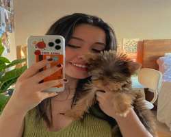 She adopted a cute puppy in June 2021.